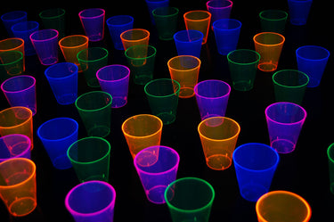 2 Ounce 40ct Neon UV Blacklight Reactive Glow Party Shot Glasses